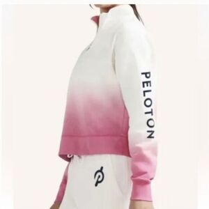Peloton Ombre Half Zip Large Pink Pullover Sweatshirt #224
